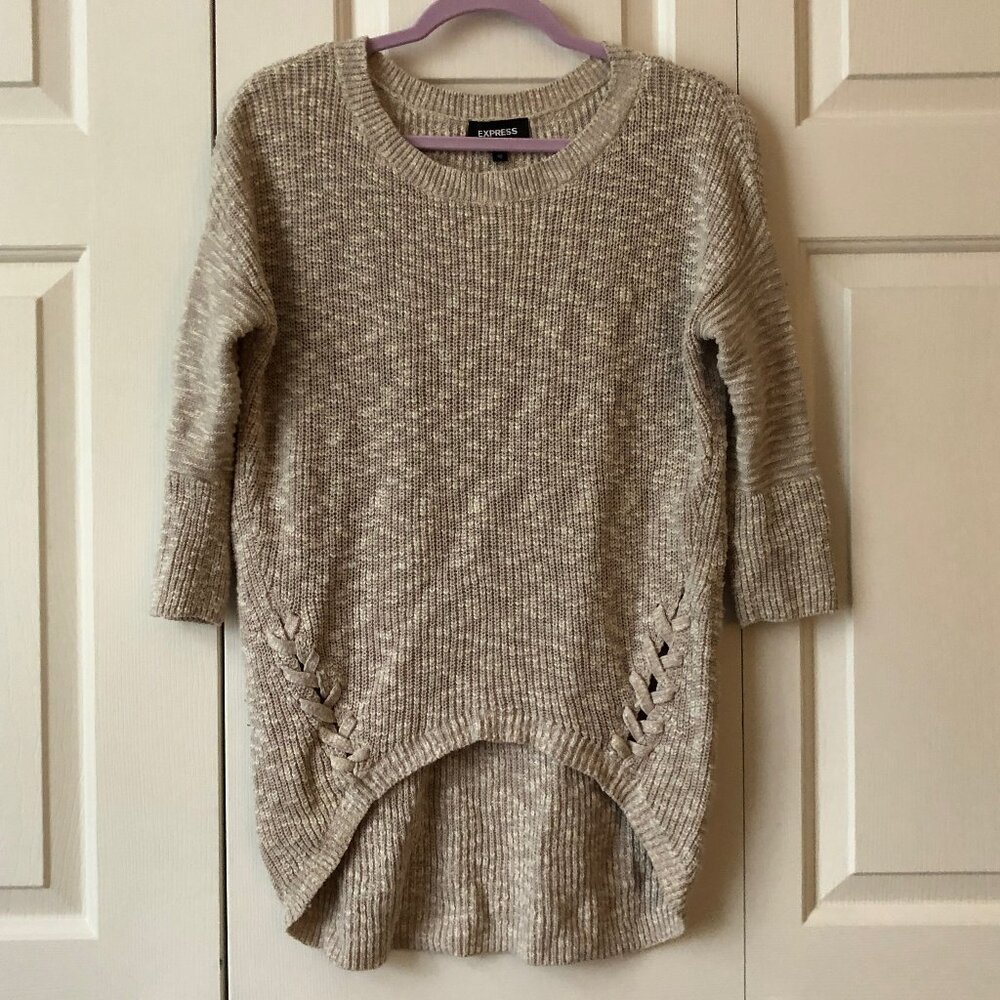 Express cozy cream tunic sweater XS / Small